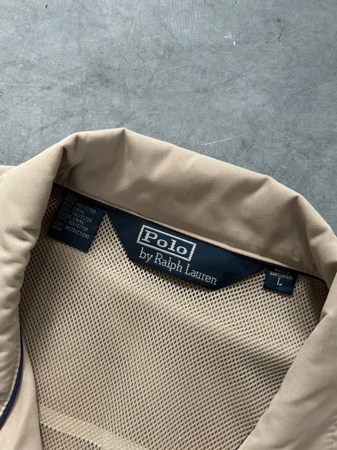 Polo 폴로 랄프로렌 베이지컬러 폴리쉘 아노락 자켓 상품이미지3