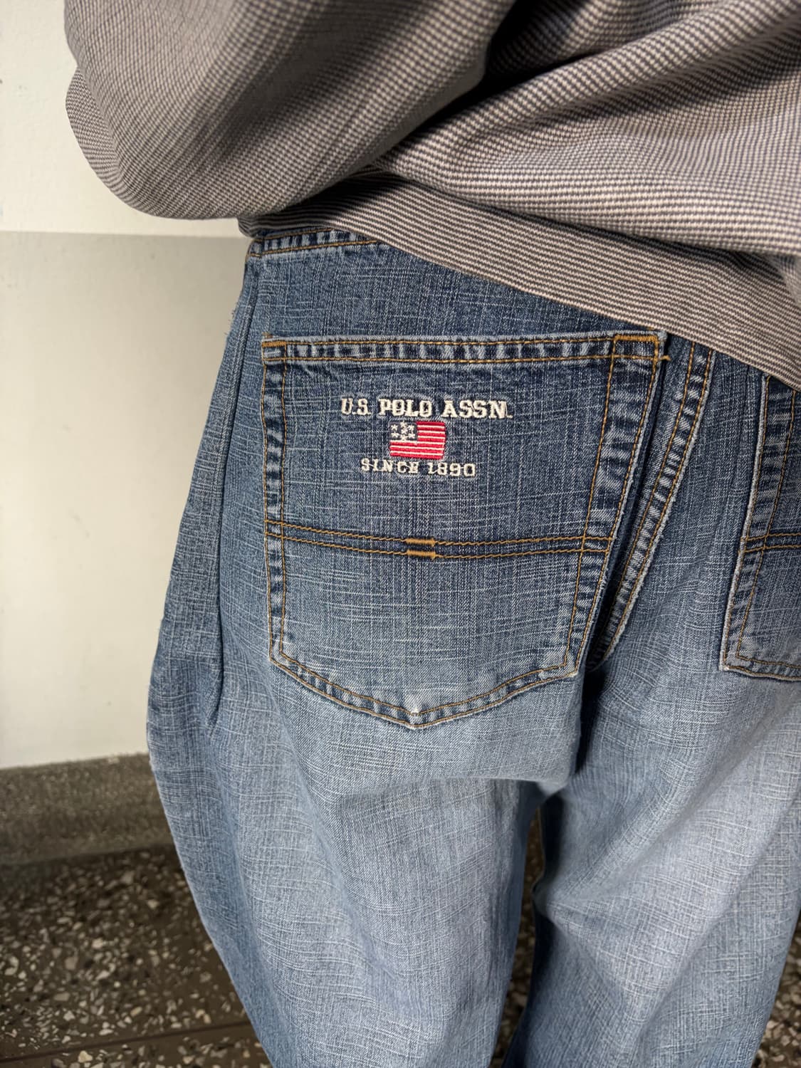 90s POLO 올드스쿨 데님 와이드팬츠 상품이미지5