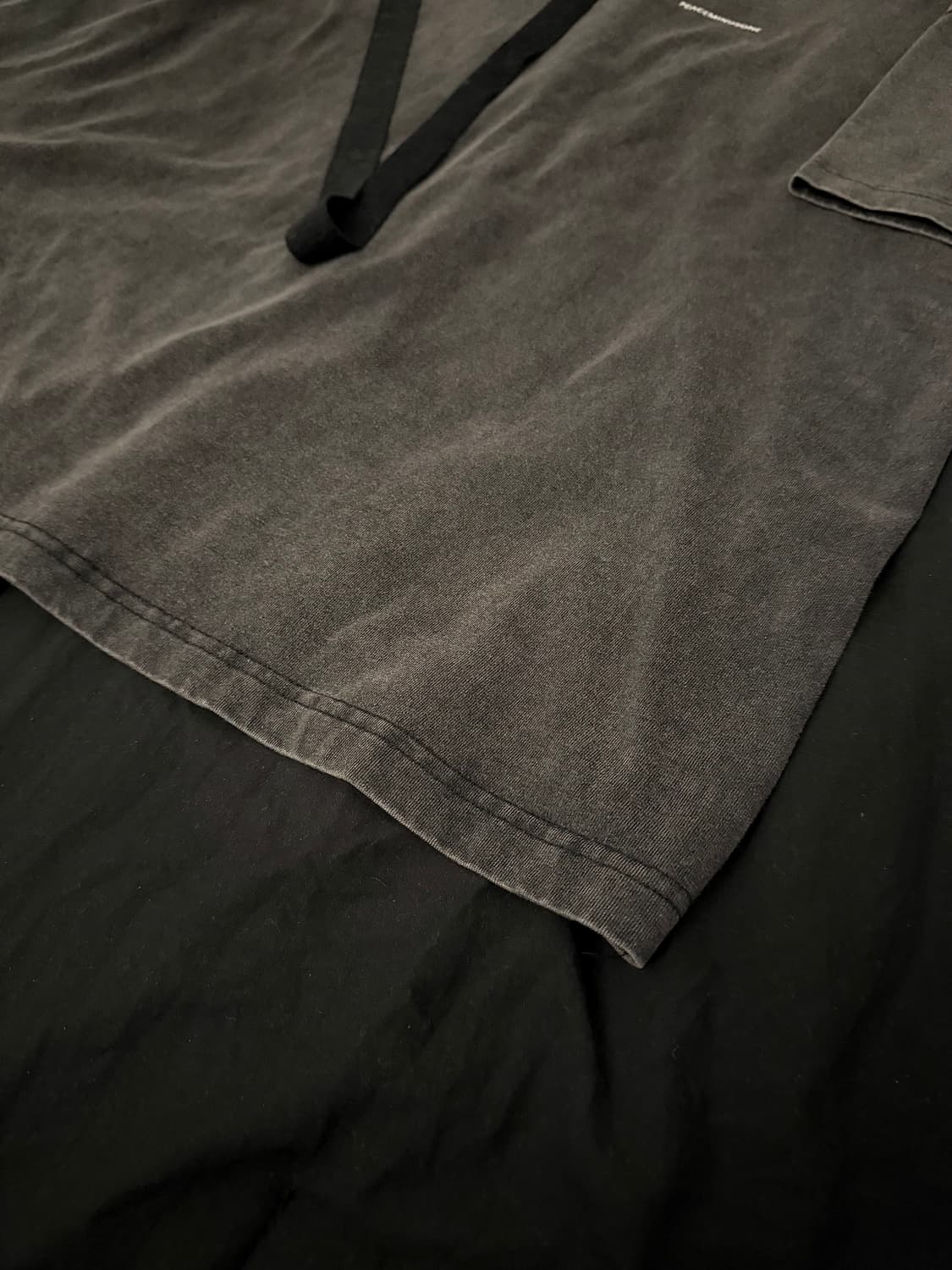 피마원 빈티지 반팔 티셔츠 차콜 상품이미지4