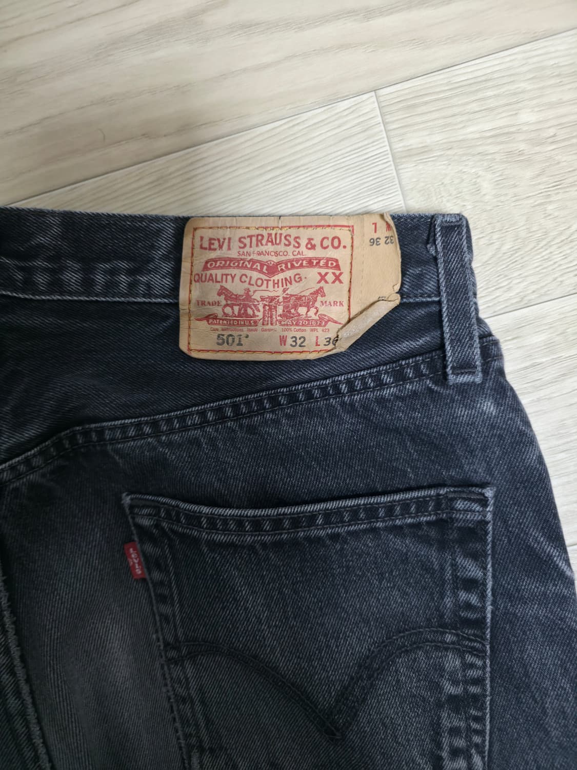 리바이스 501 블랙 32 상품이미지5