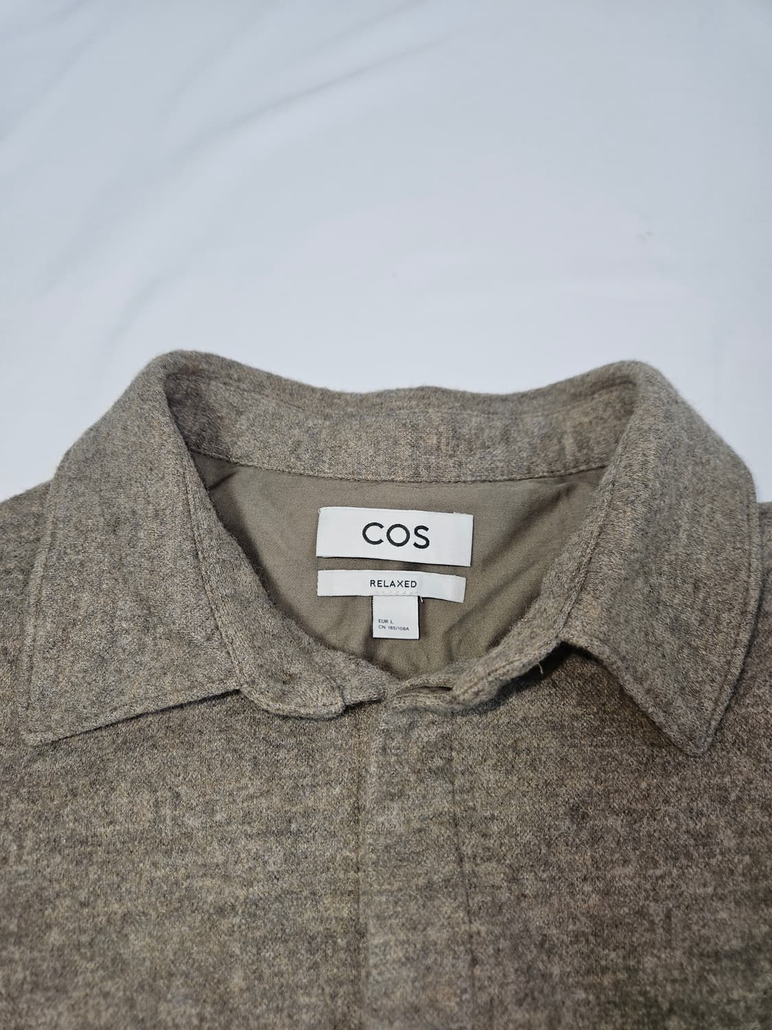 코스 COS 보일드 울 오버셔츠 트러커 워크자켓 L 상품이미지2