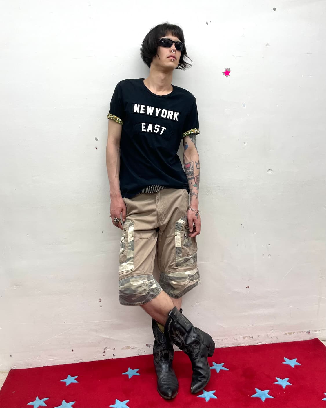 Sleeve Camo New York Black T-shirt  상품이미지6