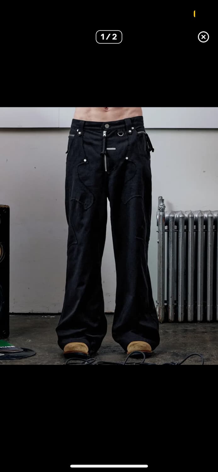 더바이닐하우스 western boots cut pants black S 상품이미지1