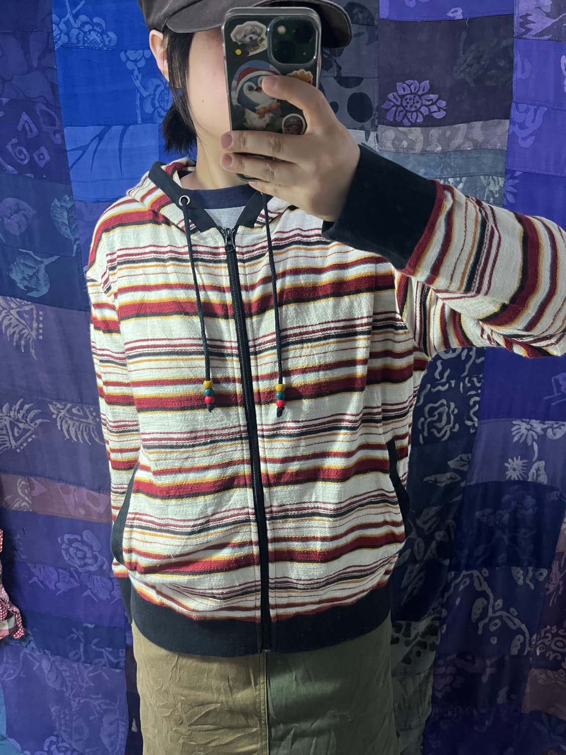 Villand 에스닉 스트라이프 후드집업 상품이미지5