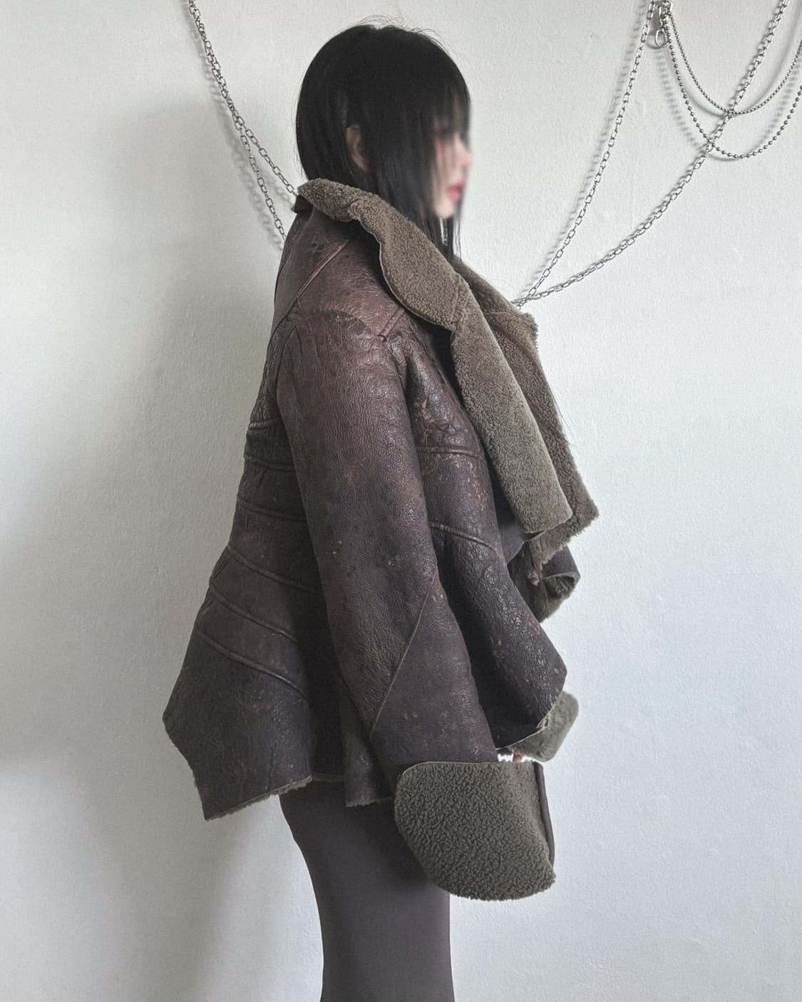 릭오웬스 팔레 갈리에라 전시 시어링 자켓 상품이미지2