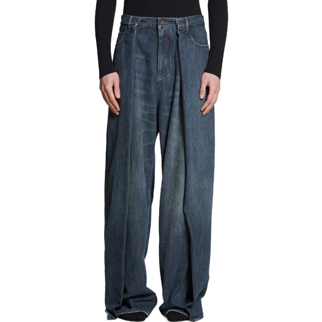 발렌시아가 더블 사이드 데님 팬츠 다크블루 상품이미지9