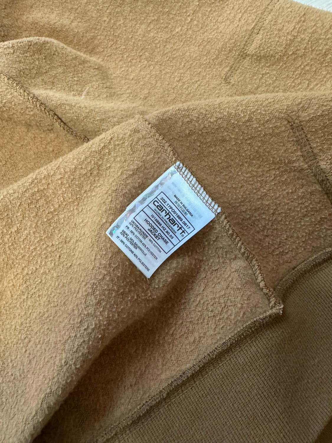 칼하트 후디드 체이스 자켓 후드집업 베이지 브라운 L 상품이미지3