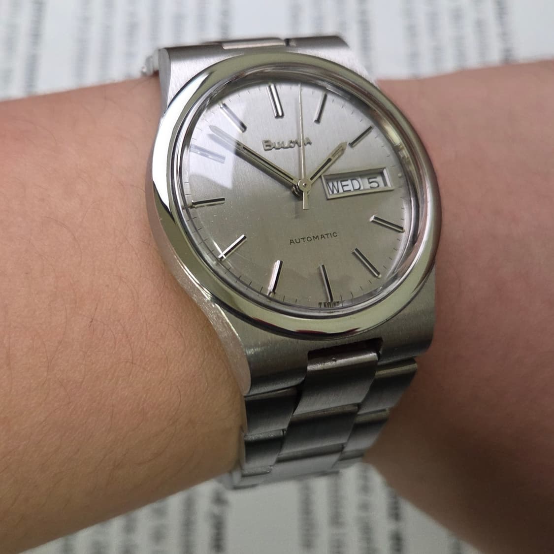 빈티지 부로바 데이데이트 실버다이얼 통줄 브레이슬릿 ver.
 상품이미지3