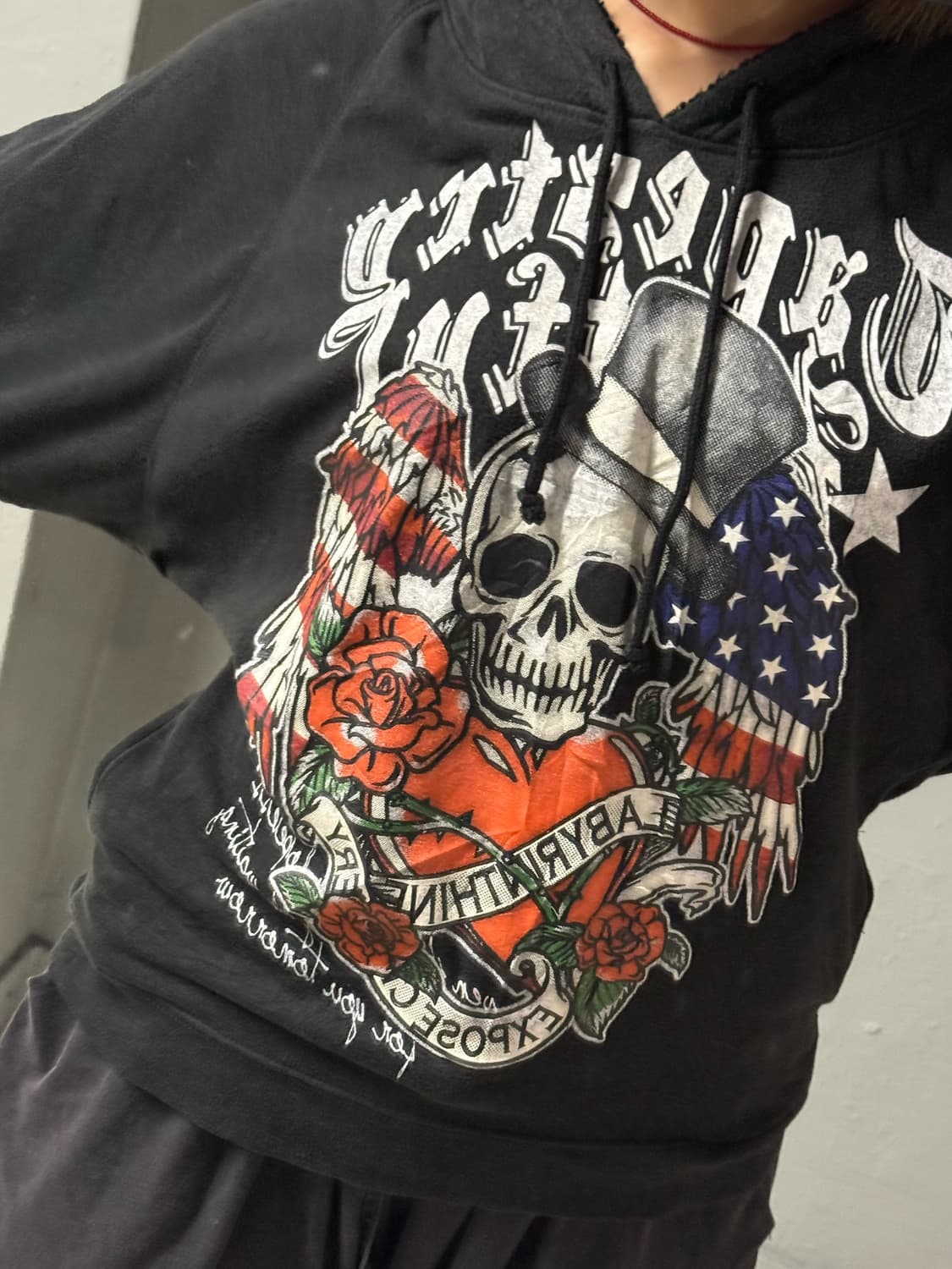 Punk skull printing hoodie 상품이미지4