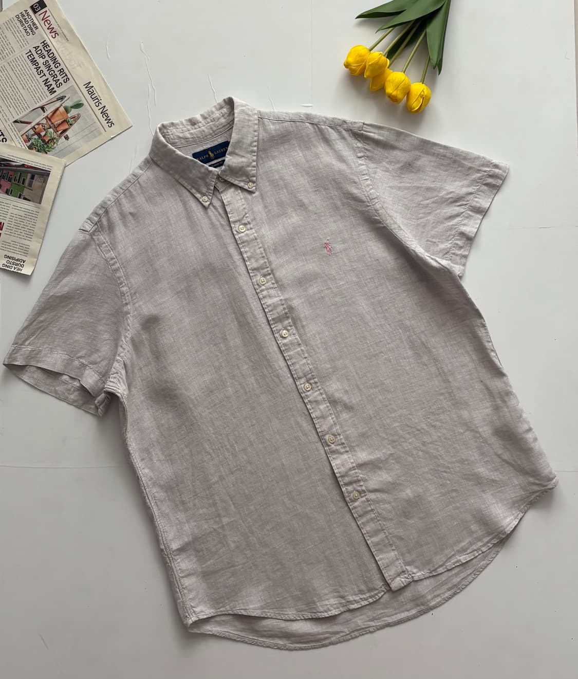 Polo 폴로랄프로렌 린넨 반팔 셔츠 상품이미지1