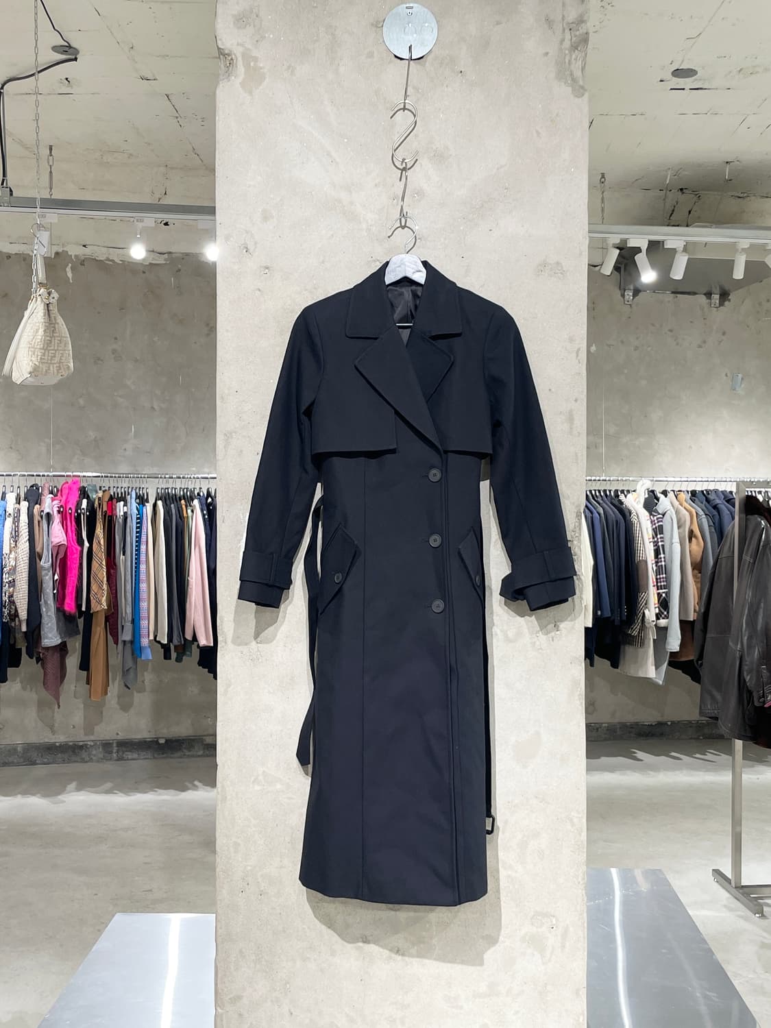 올세인츠 블랙 세이지 트렌치 코트 상품이미지1