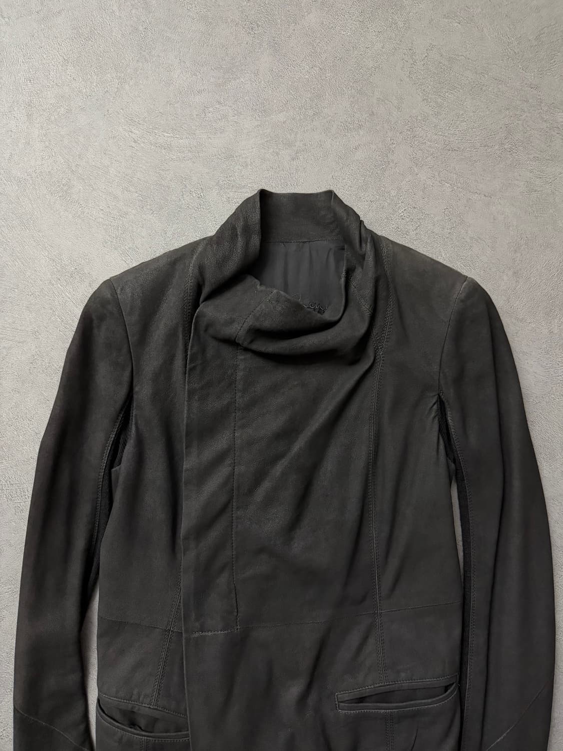 11FW 릭오웬스 하이넥 램스킨 자켓 상품이미지3