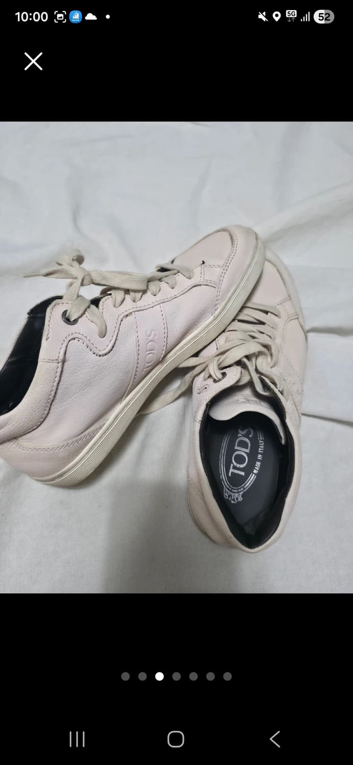 [토즈 TOD’S 연핑크 가죽 스니커즈 35½] 상품이미지3