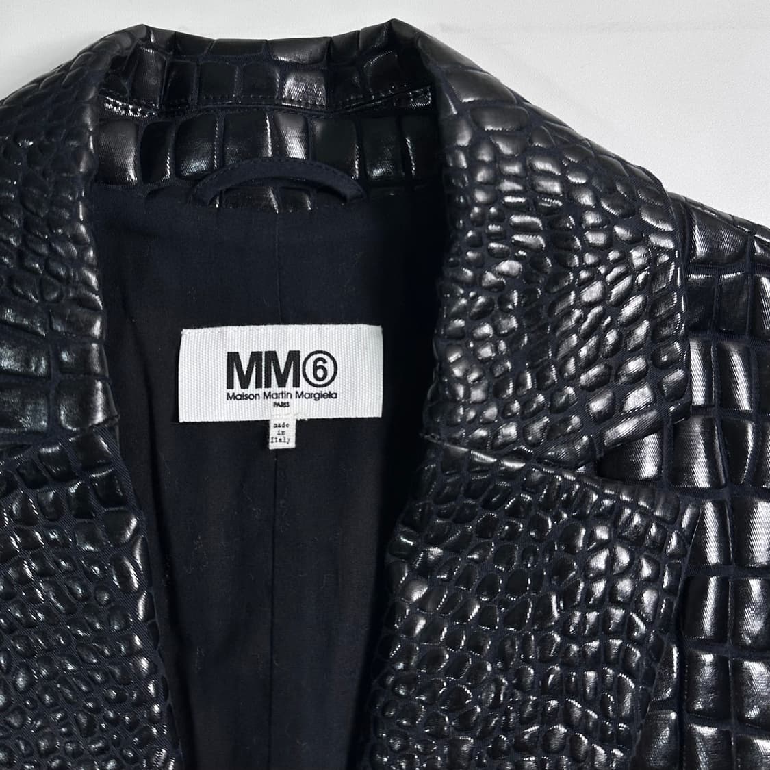 MM6 메종 마르지엘라 크로커다일 코튼 블레이저  상품이미지6