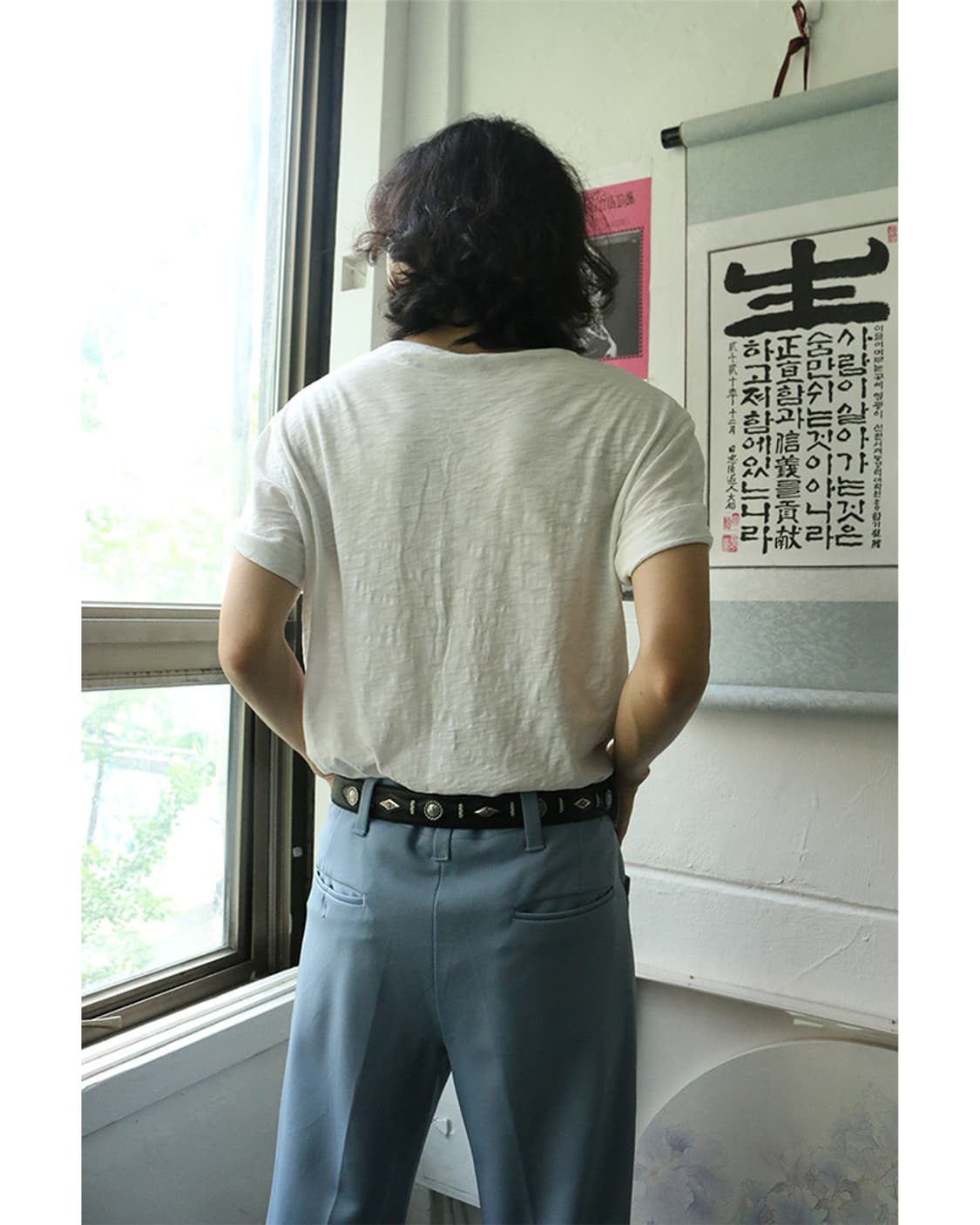 빈티지 스터드 레더 웨스턴 벨트  상품이미지3