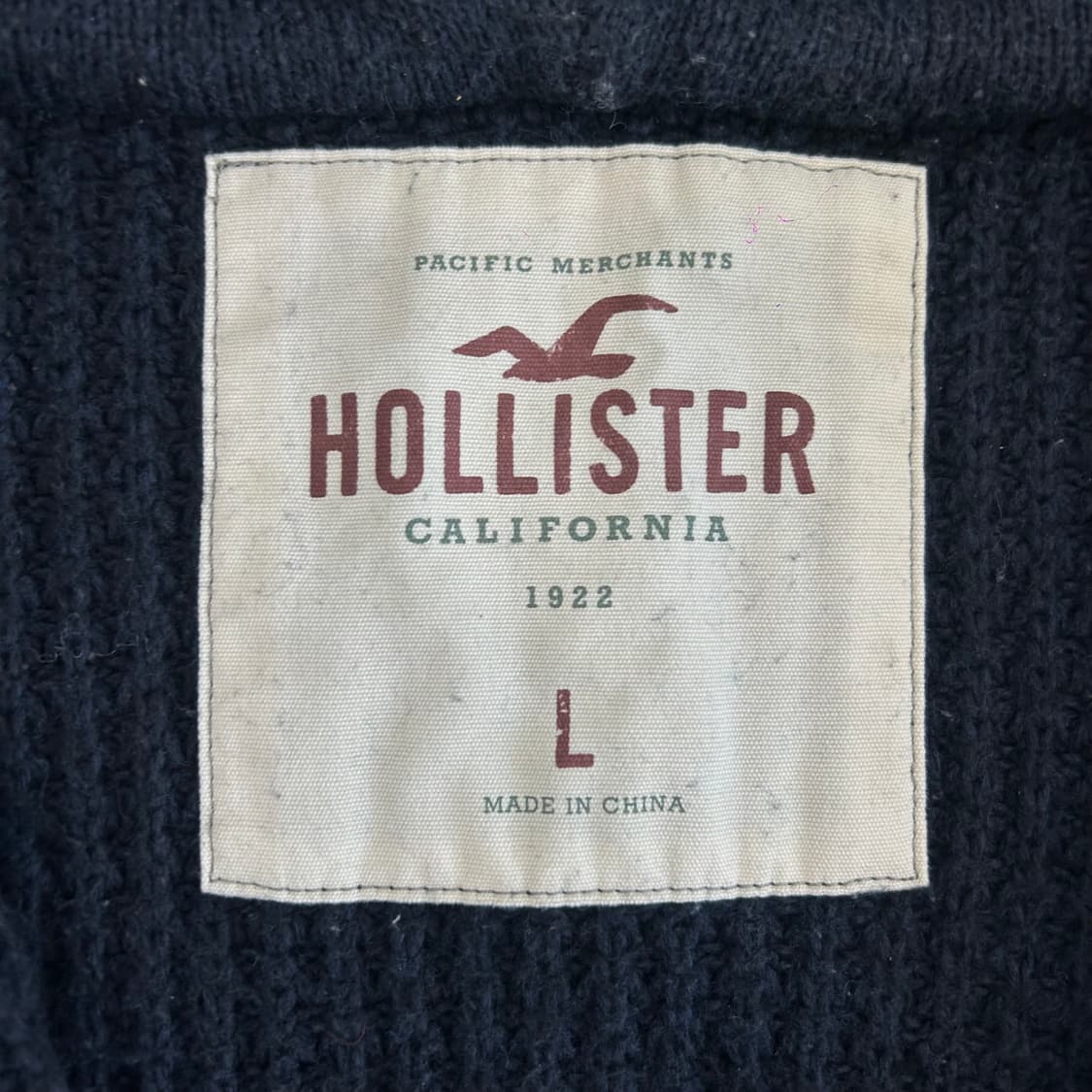 Hollister 홀리스터 딥 네이비 니트 후드집업 상품이미지5
