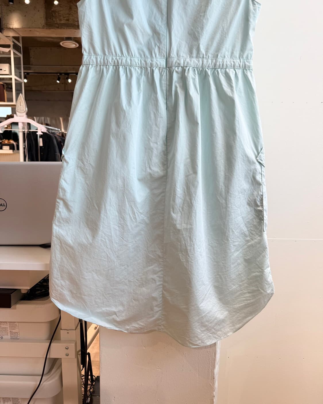 까르벵 민트 카라넥 슬리브리스 원피스 상품이미지6