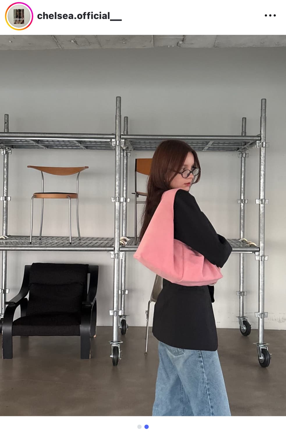 chelsea 스웨이드 토트백 핑크 상품이미지1