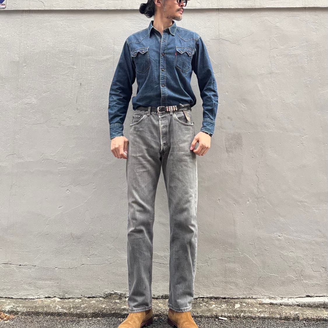 90년대 일본 리바이스 더블티스 웨스턴 셔츠 셀비지 상품이미지9