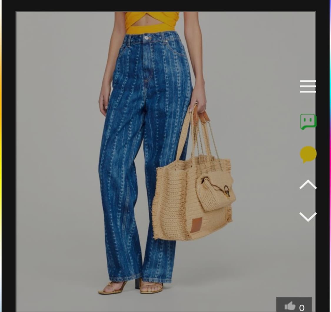 산드로(SANDRO) 정품 레이저 스트라이프 와이드 데님 팬츠 (36사이 상품이미지2