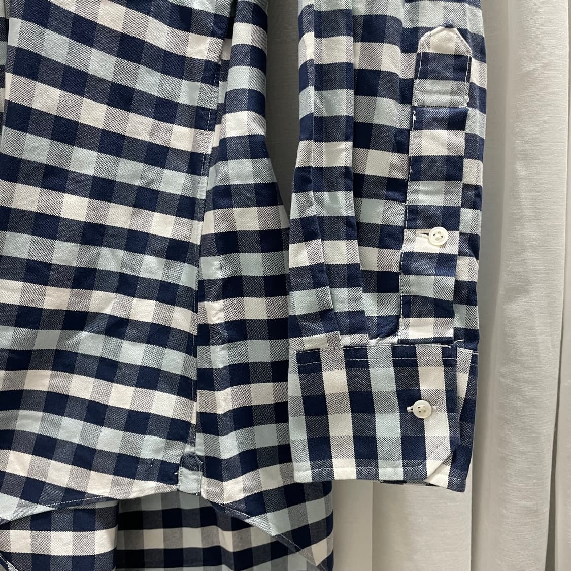 톰브라운/ 화이트 테이핑 옥스포드 체크 셔츠/ 4 상품이미지6