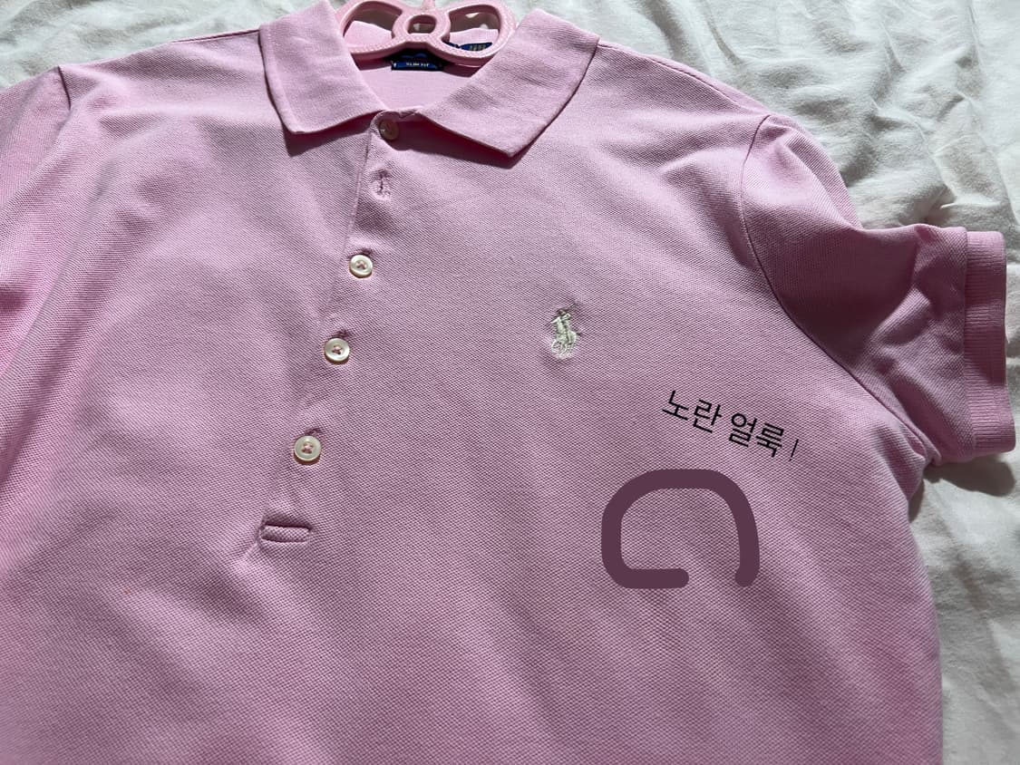 폴로 연핑크 피케이 반팔 상품이미지5