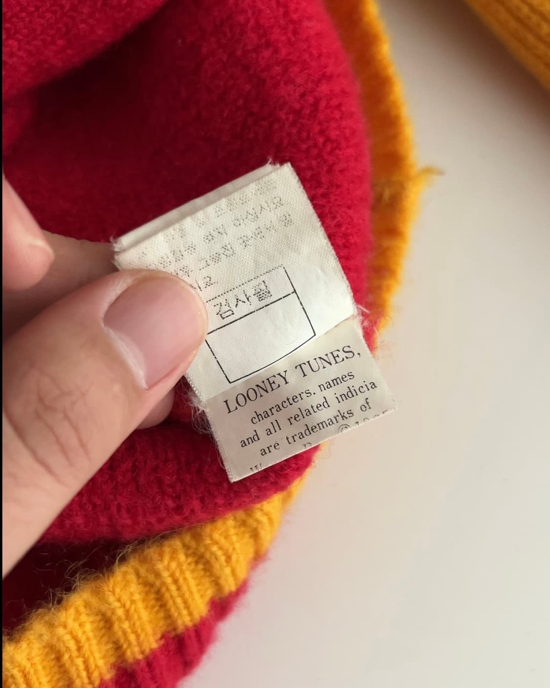 90s 루니툰즈 니트 집업 자켓 100 상품이미지7