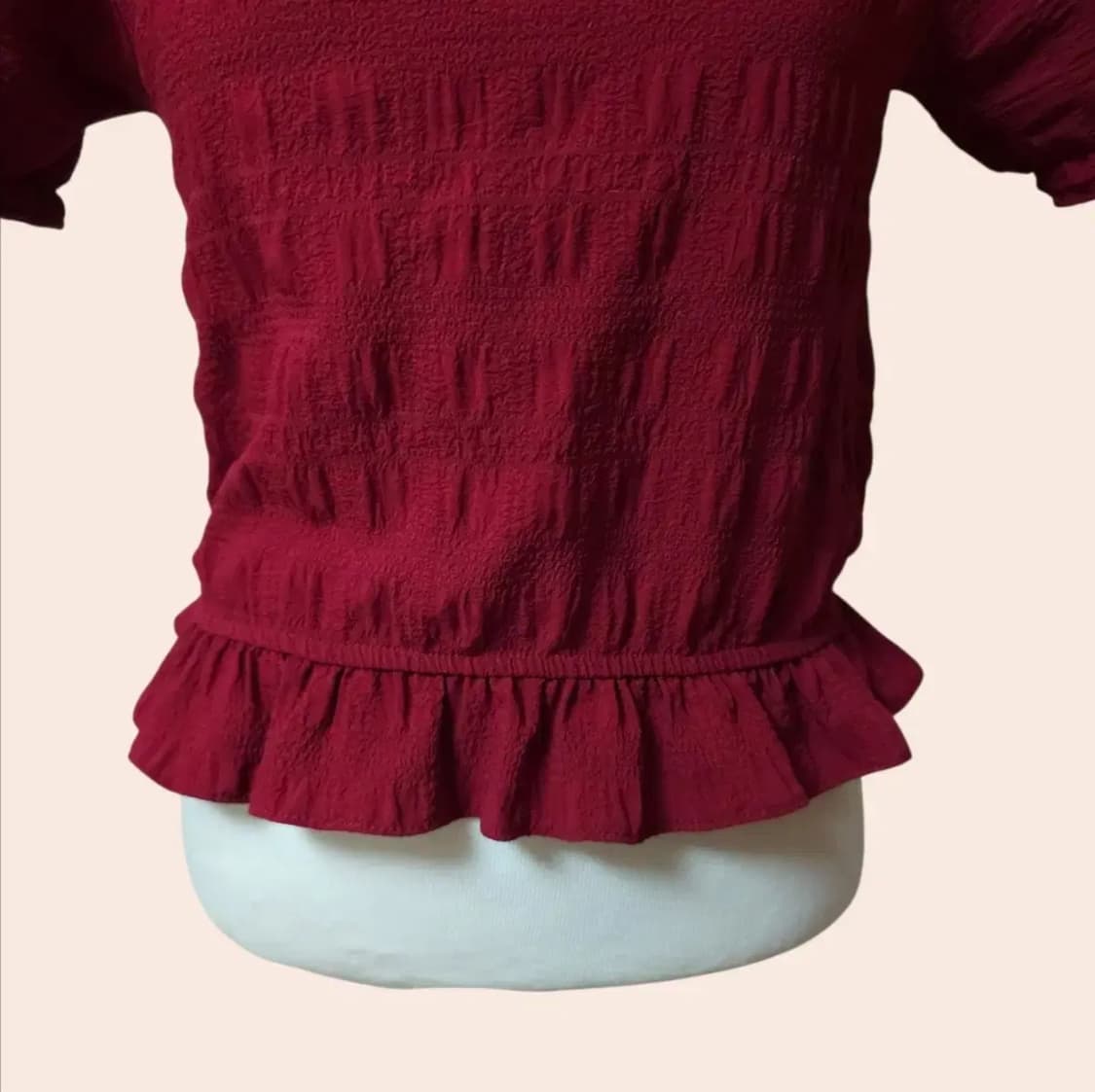 레드 반팔 크롭티 상품이미지4