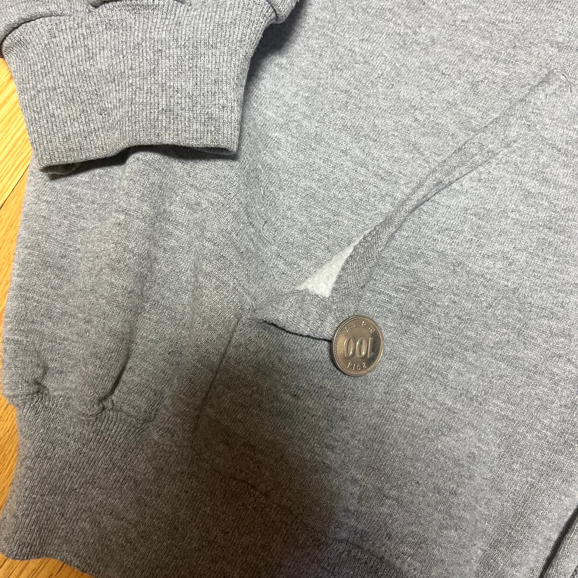 [XL] 90s 빈티지 러셀 후드집업 헤더 그레이 상품이미지5