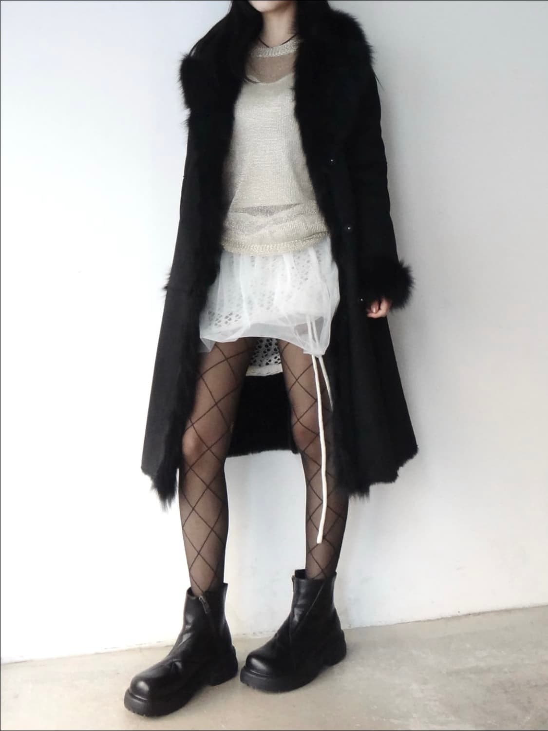 Chic fox fur muston jacket / black 상품이미지8