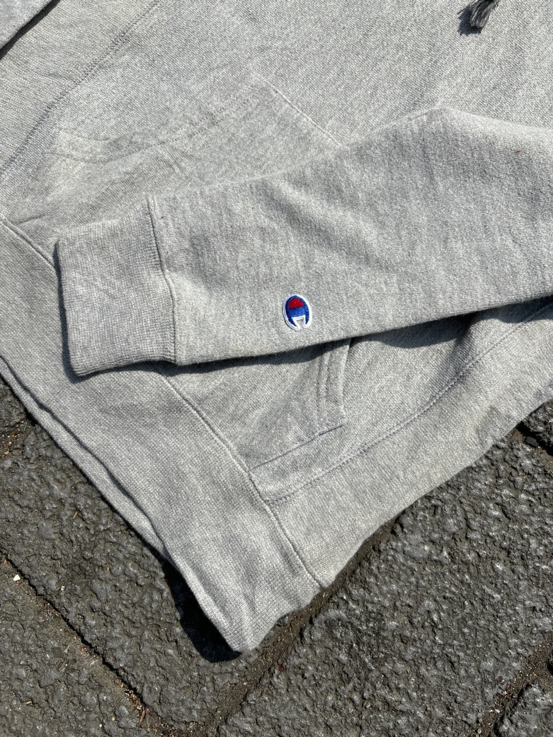 챔피온 리버스위브 후드티 그레이 상품이미지7