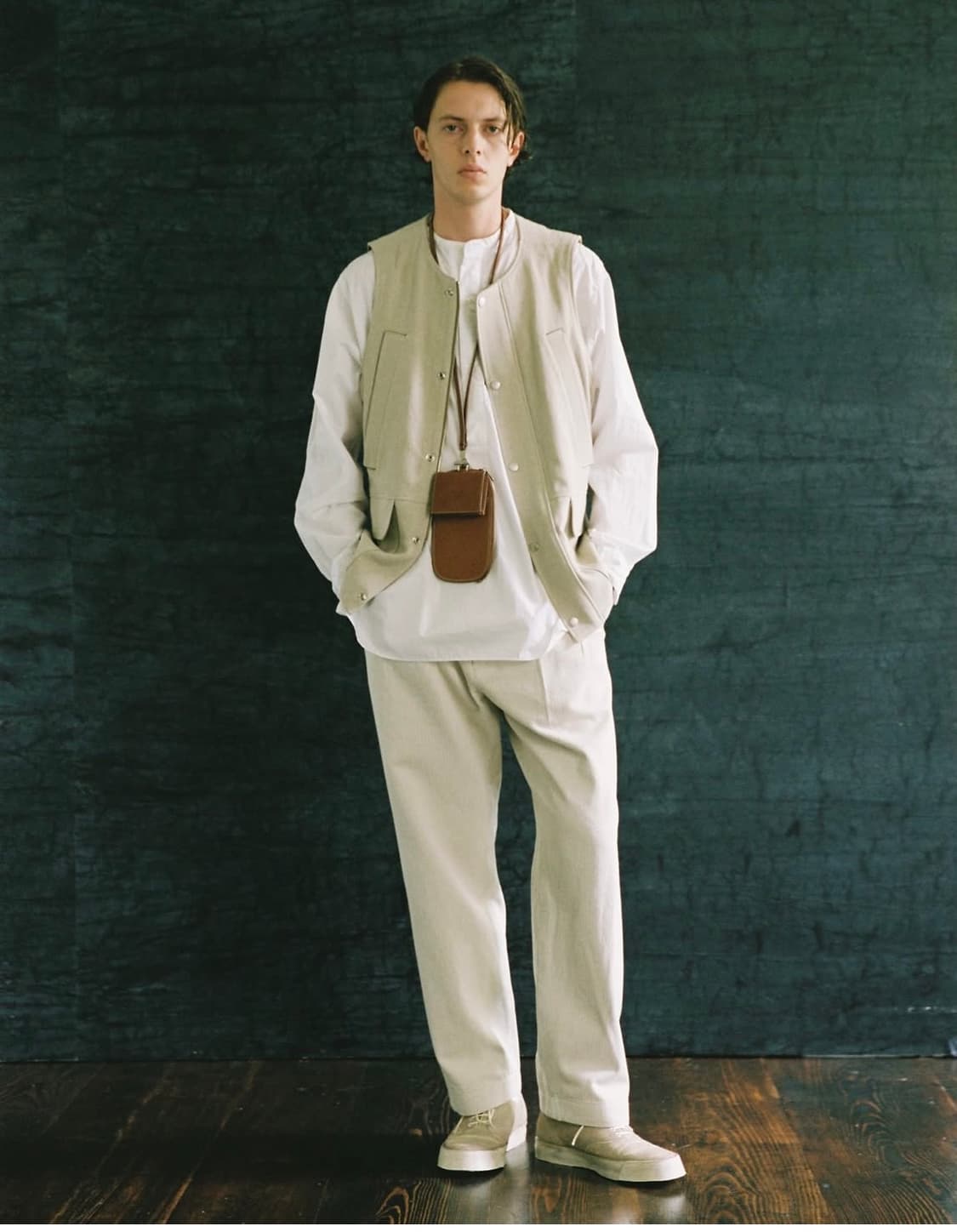 [M] niceness 나이스네스 thierry pants 카키 상품이미지10