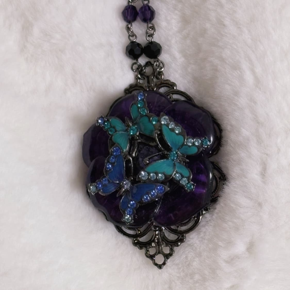Anna Sui 안나수이 아카이브 페어리 나비 큐빅 레이어드 목걸이 상품이미지2