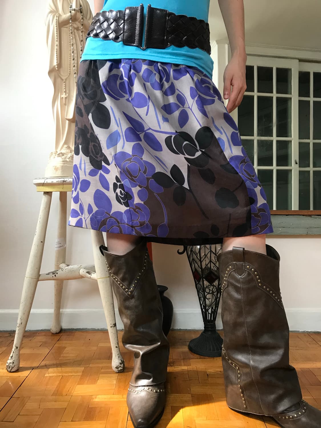 vintage pattern skirt (26inch) 상품이미지2