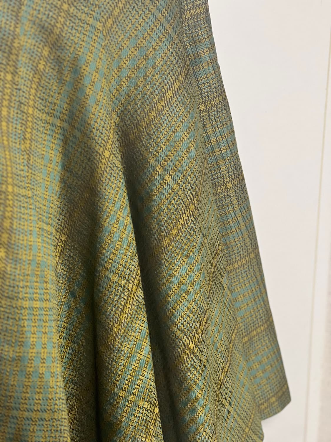 빈티지 그린체크 A라인 미디 스커트 상품이미지6