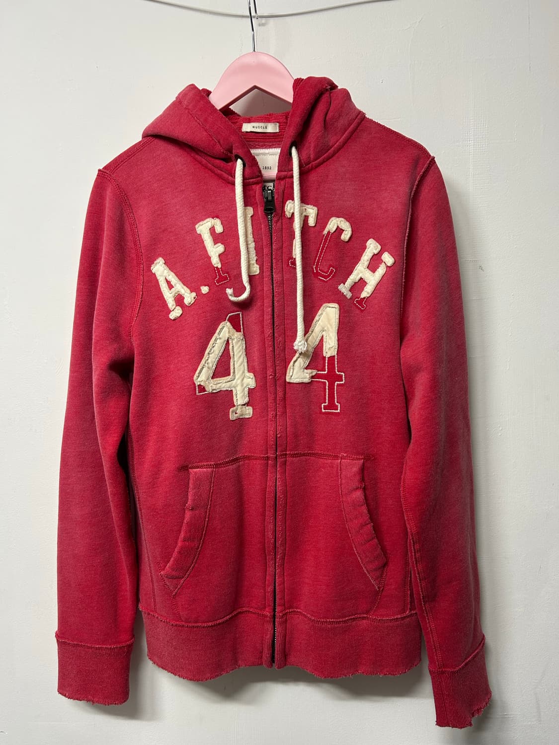 아베크롬비 피그먼트 핑크 기모후드 M 상품이미지1