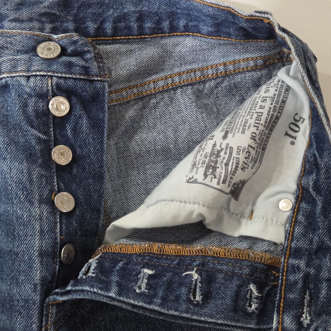 리바이스 501 빅E 프리미엄 중청 데님팬츠 28/28 상품이미지5