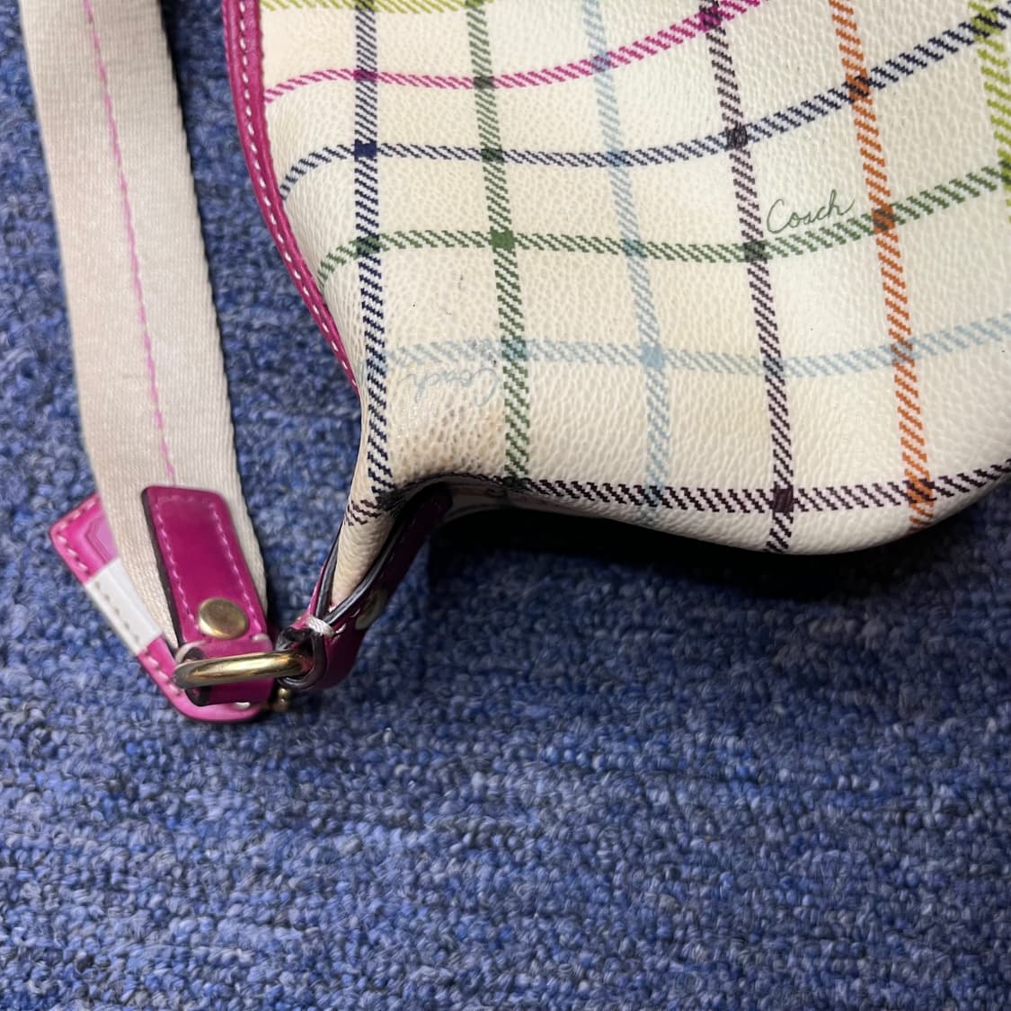 코치 y2k 체크 핸드백 상품이미지8