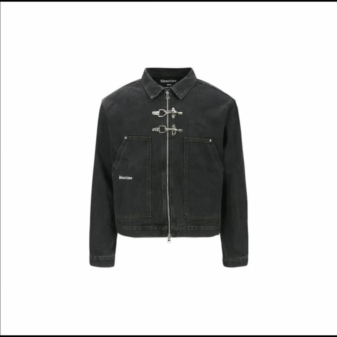 (레어) 민타임 데님 자켓 블랙 2 상품이미지2