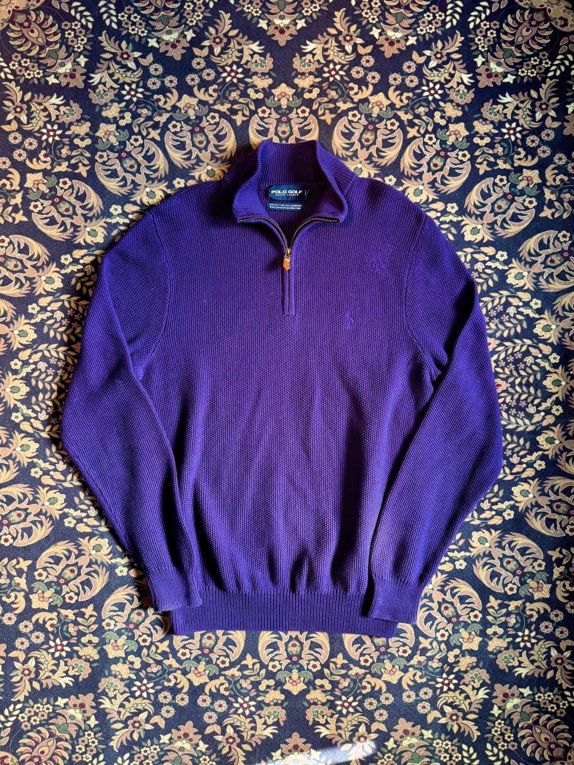 폴로 골프 쿼터집업 와플니트 상품이미지1