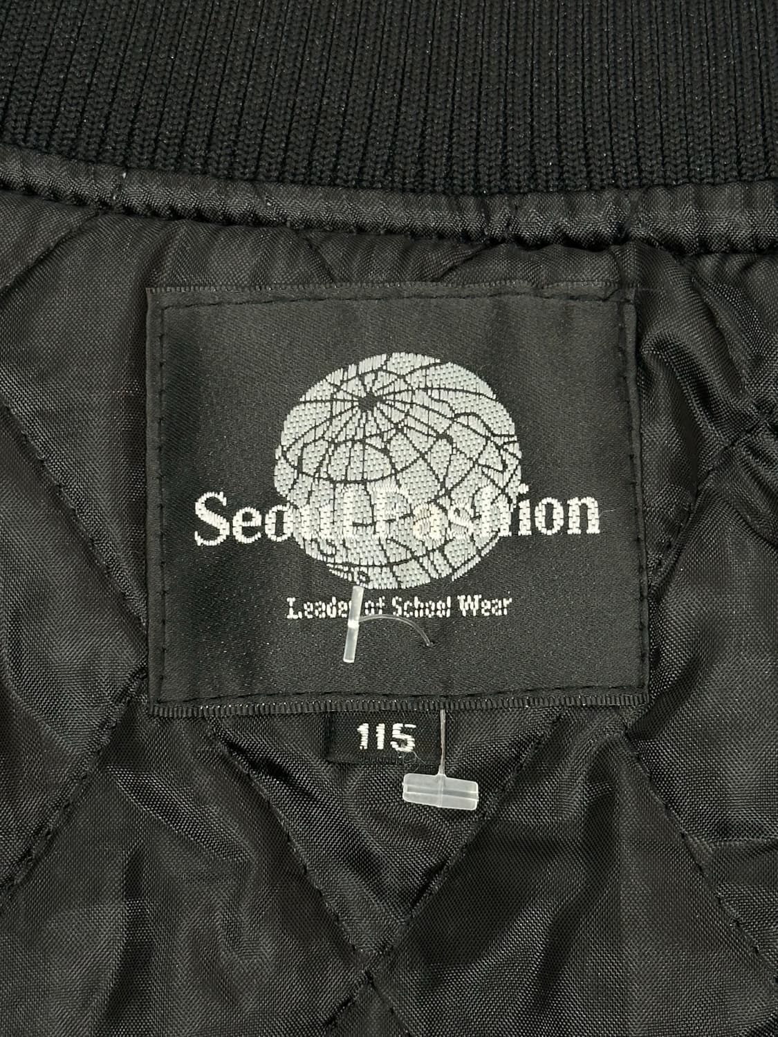 빈티지 블랙 빅 사이즈 비건레더 바시티 자켓 115 상품이미지7