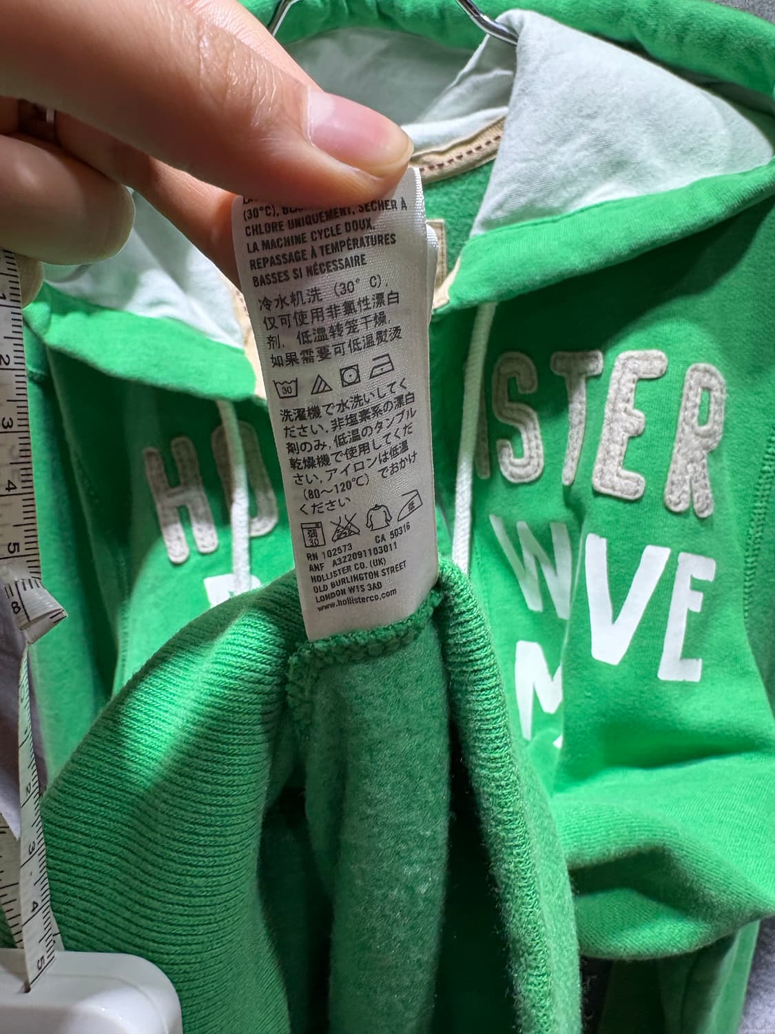 (새상품) L HOLLISTER 홀리스터 1922 그린 후드집업 상품이미지6