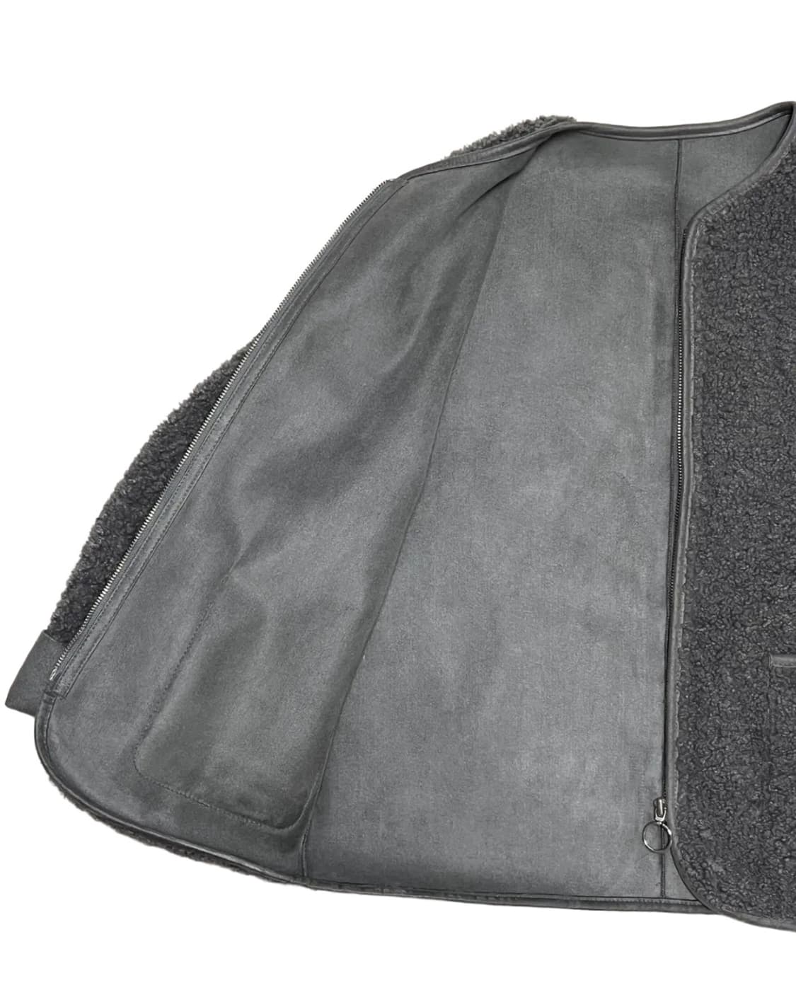 Gray fleece zip up 상품이미지3