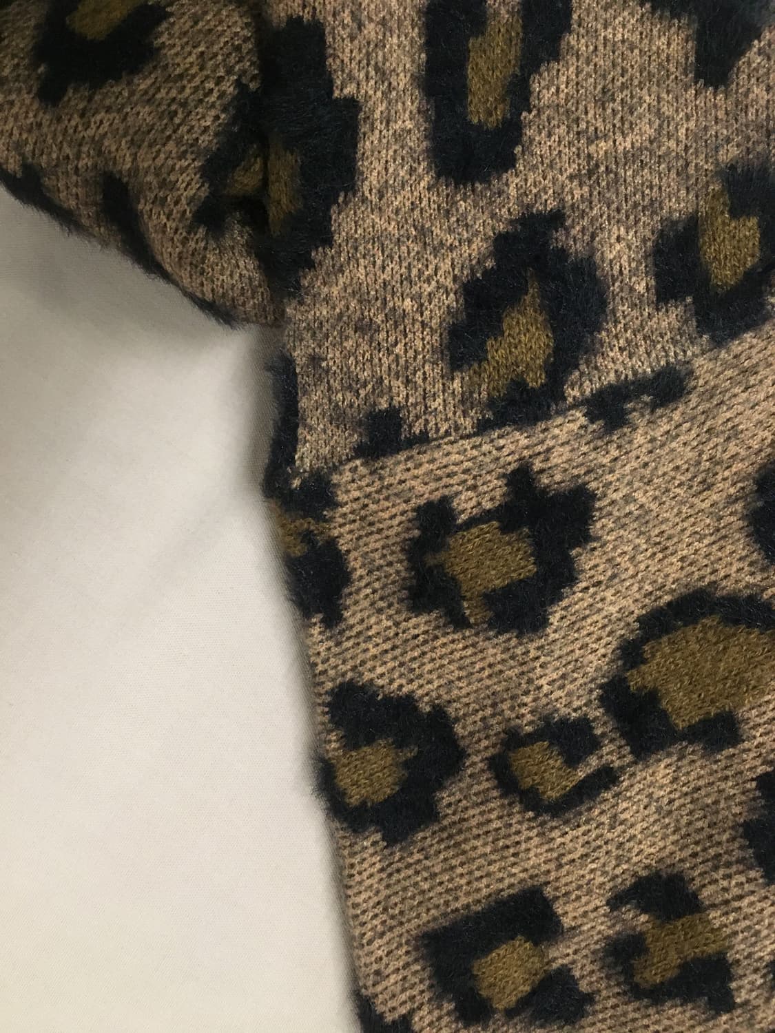 급처! moussy 마우지 레오파드 크롭 니트 상품이미지4