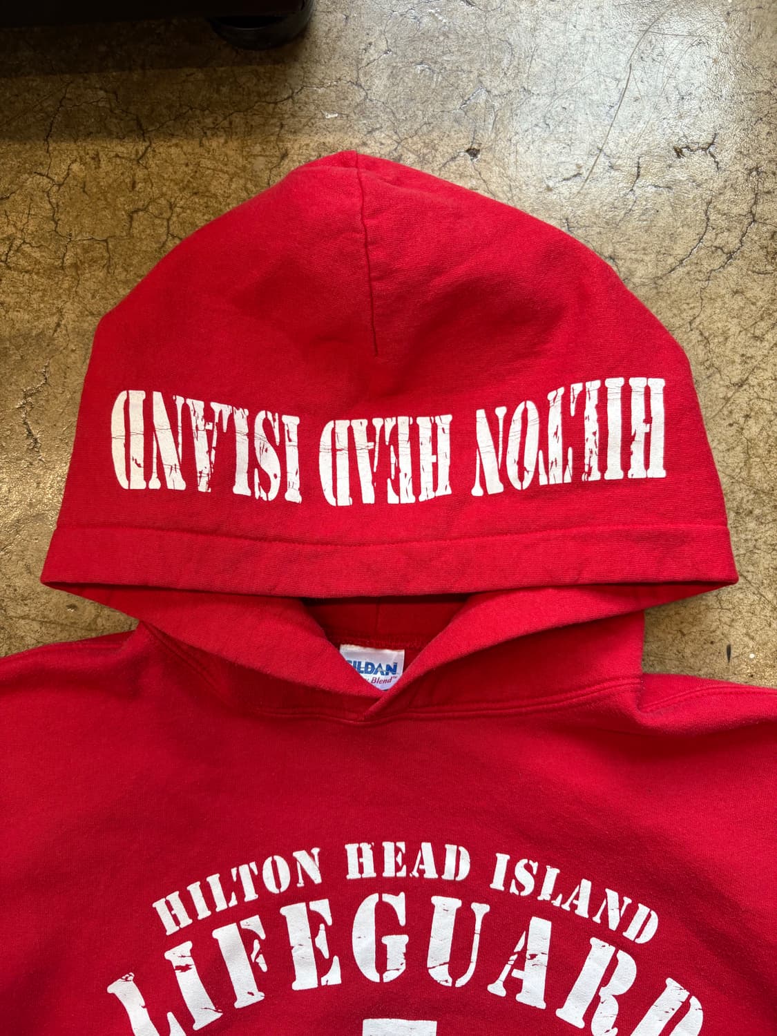 Gildan 크랙 프린팅 빈티지 스웻 후디 상품이미지4