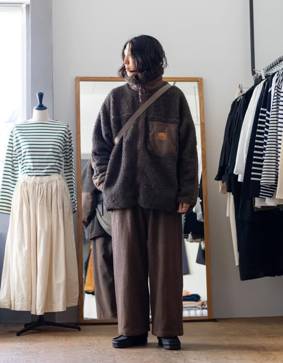 이즈네스 Is-ness 23aw THM FLEECE 자켓 브라운 L 상품이미지10