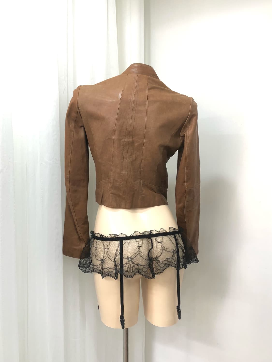 VOV brown lambskin rider jacket 상품이미지5