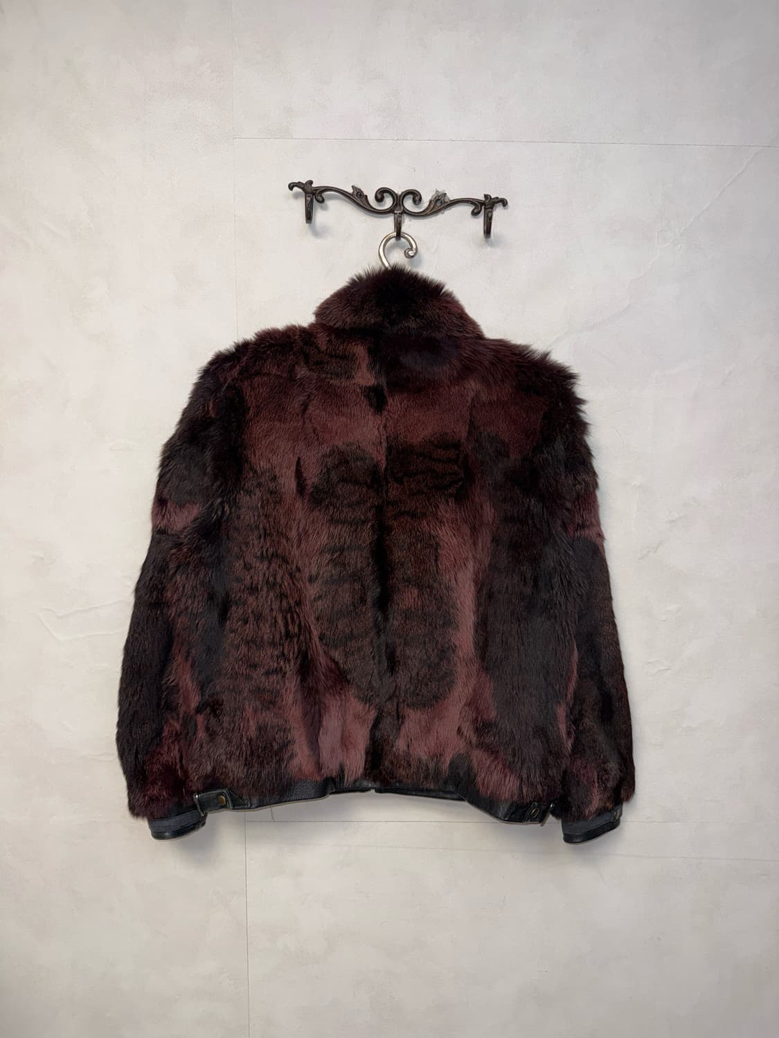 Cherry red animal pattern fur jacket 상품이미지3