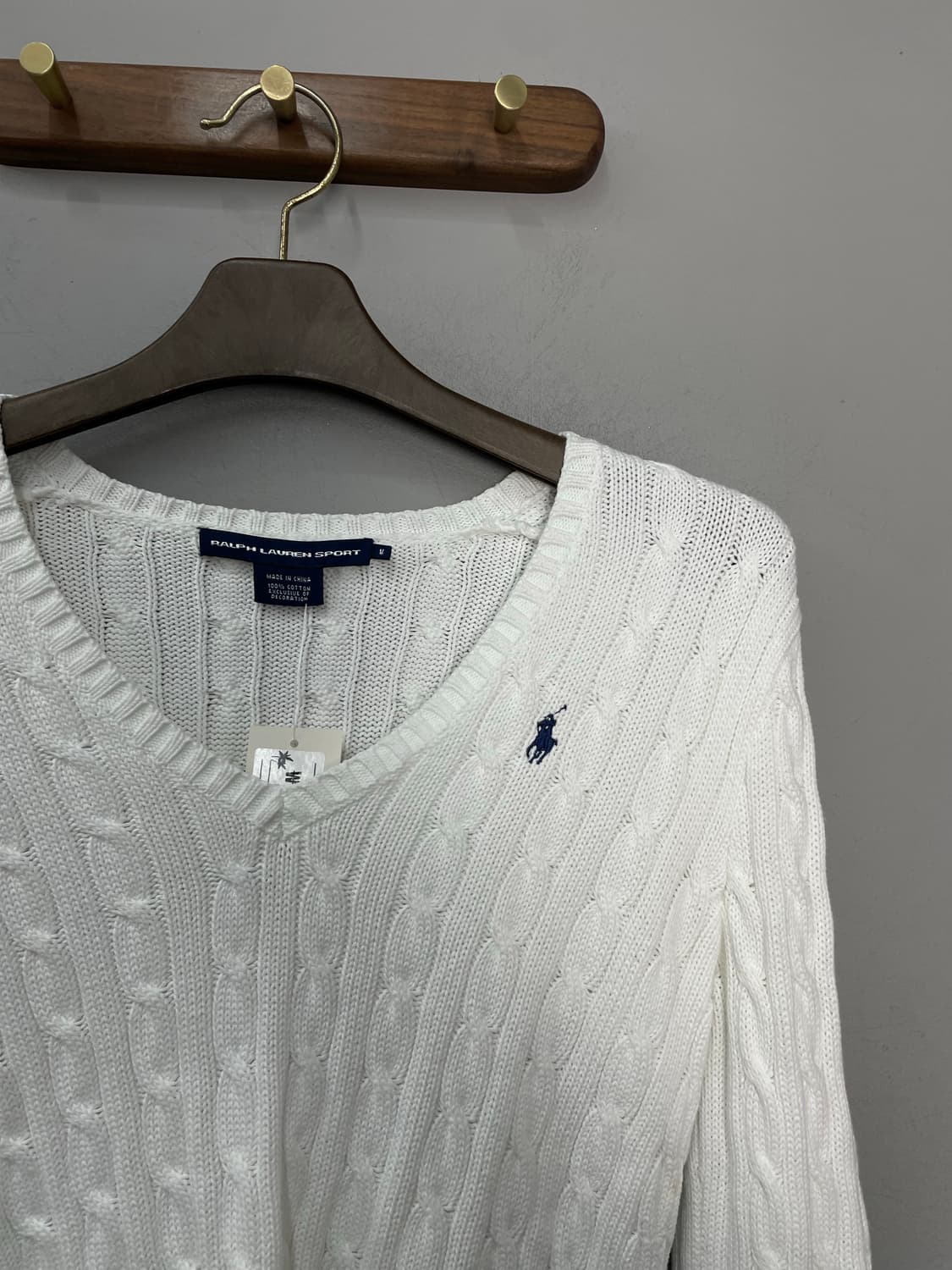 폴로 랄프로렌 브이넥 화이트 니트 H2358 상품이미지3