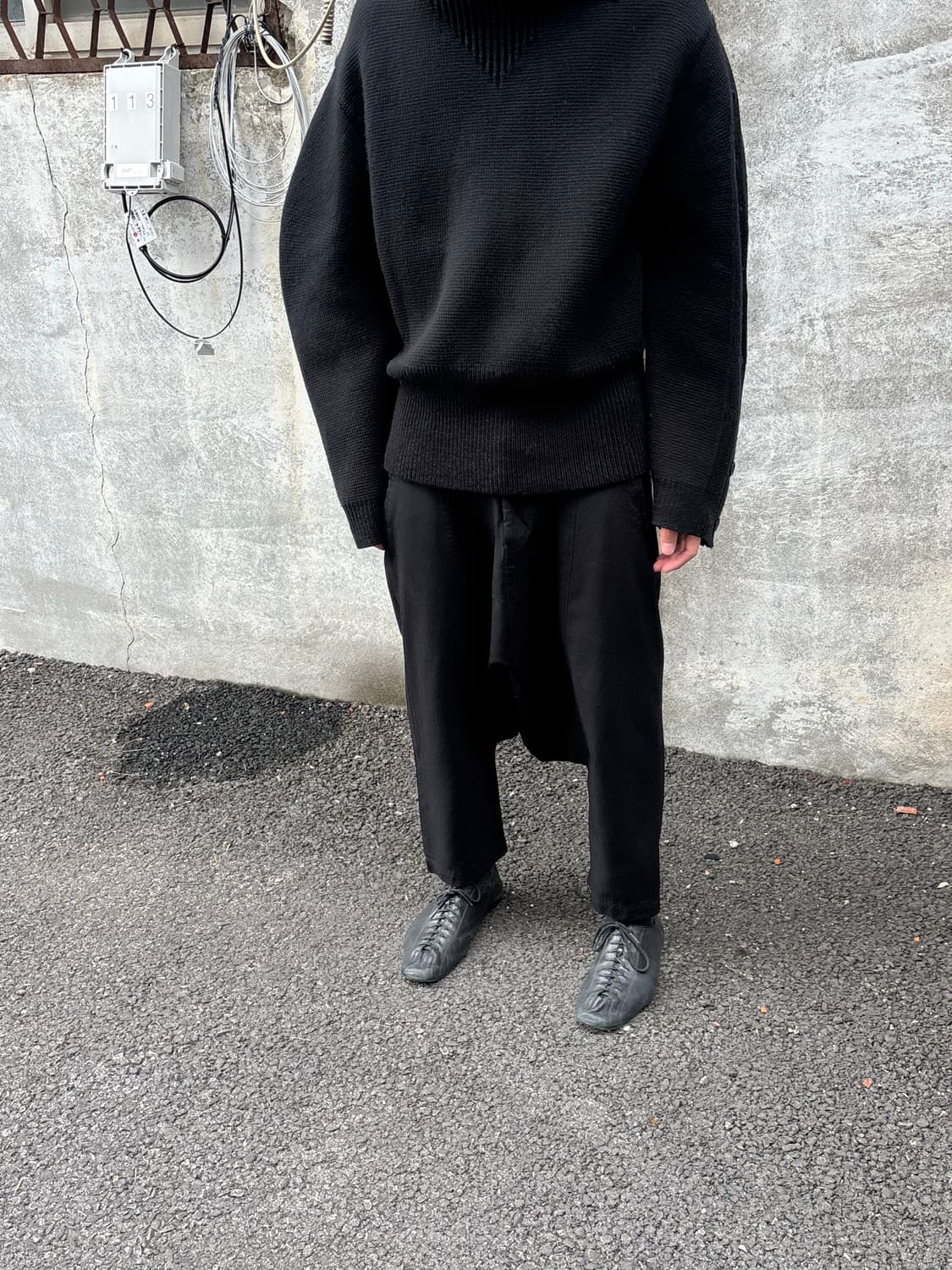 블랙 꼼데가르송 사루엘 팬츠 상품이미지2